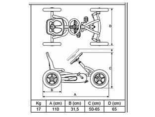 BERG JEEP Junior Childrens Pedal Go Kart